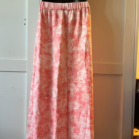 Joe Fresh pink Tie-Dye A-Line Skirt long maxi vacation summer outfit - Picture 1 of 6